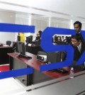 Staff of Cambodia Securities Exchange test the computer system during a mock trading session in Phnom Penh