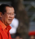 Cambodia's Prime Minister Hun Sen holds a ceremony at the Angkor Wat temple to pray for peace and stability in Cambodia, in Siem Reap