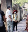 바이욘 사원을 찾은 캄보디아 내국인 관광객들