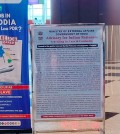 ▲ 인도 공항 내 캄보디아 취업 사기 주의 안내문