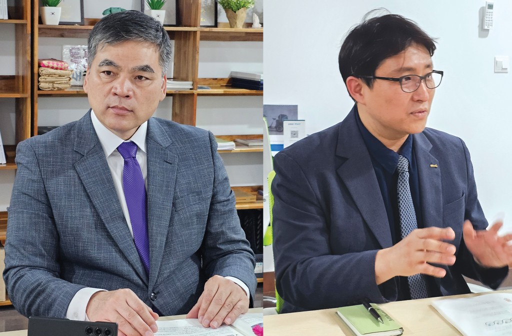 지난 19일 한인회관에서 열린 협약식에서 강필승 건협 국제협력과장이 한인회 관계자들에게 건협에 대해 소개하고 있다._WS